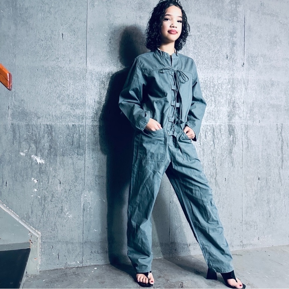 Zara Amelia jumpsuit Small Stylish Utility Coveralls cotton linen Utility Chic